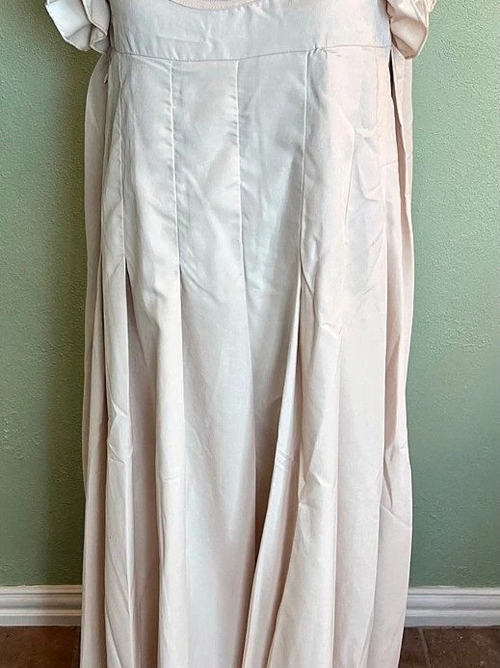 Ruffle Strap Maxi Dress in Cream Like New